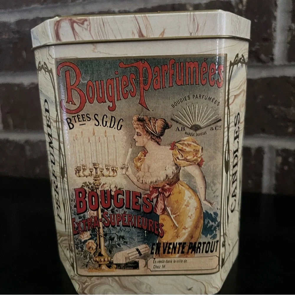 Vintage Print French Inspired Tin